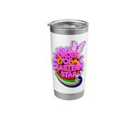 Colorful Order_of-Eastern_Star (.O-E-S) Emblem with_Flowers Stainless Steel Insulated Tumbler