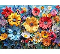 Colorful Origami Flowers Puzzles 2000 for Adults,jigsaw puzzles for adults 2000 Pieces Puzzle Home Challenging Educational Games Home Decoration puzzle Gifts
