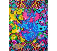 Colorful Ornate, Rainbow Koala, 200 Unlined, Star-Detailed, 8x11 Page, Hardcover Journal, Art Pad, Sketchbook, Drawing Book: Created With Hand-Drawn Art By: Artist Mary Elisabeth Linder @ MaryEMade