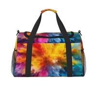 Colorful Outer Space Clouds Cosmic Planets Moon Earth Waterproof Weekender Bags Duffel Bag Large Carry On Hand Luggage Bags Foldable Tote Bag for Travel Sports Gym Dance