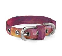 Colorful Outer Space Pet Collar Oxford Adjustable Safety Dog Collars Cute Outdoor Training Pet Collars Easy Clean Floral Print Puppy Collar for City Pet Owners