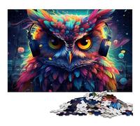 Colorful Owl 1000 Piece Jigsaw Puzzle cardboard Puzzles Brain Challenge, for Teenagers & Home Decor 26X38CM/10.23x14.96inch
