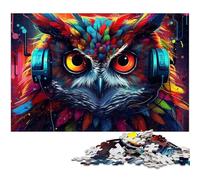 Colorful Owl 1000 Pieces Puzzles for Adults Jigsaw Puzzles Ideal for Family Fun, Relaxation 26X38CM/10.23x14.96inch