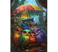 Colorful Owl 4000 Piece Jigsaw Puzzles for Adults, Colourful, Challenging & Brainteasing Adult puzzles 4000 Pieces Rain, Fun jigsaws for The Whole Family 56x34 inch