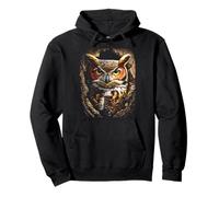 Colorful Owl Art Cute Forest Animal Autumn Aesthetic Fall Pullover Hoodie