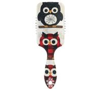 Colorful Owl Buffalo Plaid Snowflakes Christmas friendly hair brush for hair growth Designed scalp massage for All Hair Types with Ergonomic handle cepillo anti frizz para cabello