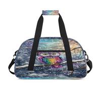 Colorful Owl Duffel Bags for Women Men Kids Girls Boys Overnight Weekender Travel Bag 24L Sport Gym Duffel Bag Practice Tote Carry Bag