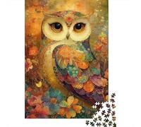 Colorful Owl Floral Pattern 1000 Piece Jigsaw Puzzle Paper For Adults Night View Family Relaxation 70x50cm/1000pcs
