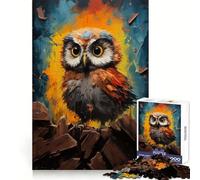 Colorful Owl Galaxy Funny 1000 Pieces Puzzles for Teenagers Stress Free, Accurate Edge, Happy Challenge, Game Night (38x52cm)