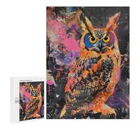 Colorful Owl Graffiti Art Print Puzzle 1000 Teile Schwer Puzzle Spielzeug Lernspiel Impossible Herausforderungsspielzeug Für Erwachsene Kinder 500 PCS
