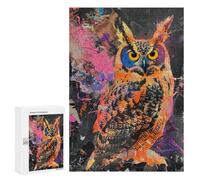 Colorful Owl Graffiti Art Print Puzzle 1000 Teile Schwer Puzzle Spielzeug Lernspiel Impossible Herausforderungsspielzeug Für Erwachsene Kinder 300 PCS