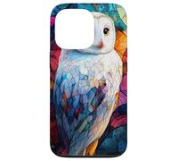 Colorful Owl in Twilight Glass Mosaic Design Case for iPhone 13 Pro