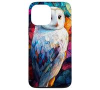 Colorful Owl in Twilight Glass Mosaic Design Case for iPhone 13 Pro Max