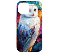 Colorful Owl in Twilight Glass Mosaic Design Case for iPhone 15
