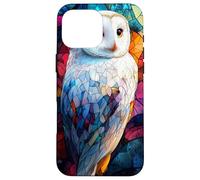 Colorful Owl in Twilight Glass Mosaic Design Case for iPhone 16 Pro Max