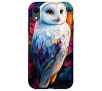 Colorful Owl in Twilight Glass Mosaic Design Case for iPhone XR