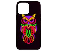 Colorful Owl Line Art Geometric Abstract Night Bird Graphic Case for iPhone 13 Pro Max
