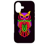 Colorful Owl Line Art Geometric Abstract Night Bird Graphic Case for iPhone 17