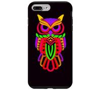 Colorful Owl Line Art Geometric Abstract Night Bird Graphic Case for iPhone 7 Plus/8 Plus