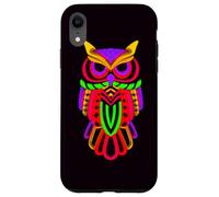 Colorful Owl Line Art Geometric Abstract Night Bird Graphic Case for iPhone XR