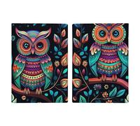 Colorful Owl Pictures Passport Holder, ID Card Protector Case Passport Holder with Slot Passports Travel Wallet Document Cover for Women And Men