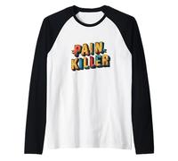 Colorful Pain Killer Logo Raglan Baseball Tee