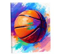Colorful Paint by Numbers,Basketball Paint by Numbers for Adults 28x36in Easy Canvas Painting Kits for Adults Beginners with Brushes Acrylic Pigment,Home Decoration Wall Art Crafts,Women Hobby Y#B441