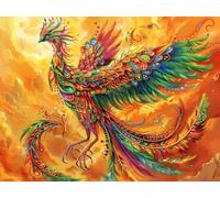 Colorful Paint by Numbers for Adults, Phoenix Painting by Number Canvas Kits Without Frame, Easy DIY Acrylic Painting for Kids Beginners, Home Wall Decor, Gifts for Women, 70x100 cm/28x40 inch-#114k