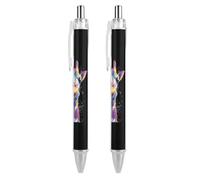 Colorful Paint Giraffe Pattern Ball Pens Retractable Ballpoint Pen 2PCS