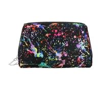 Colorful Paint Printed Large Makeup Organizer Versatile Toiletry Case with Secure Zipper Closure for Women