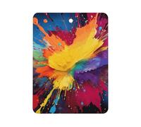 Colorful Paint Splatter Art Car Air Freshener Hanging, Long Lasting Scented Car Aromatherapy Tablets, Square Fragrance Scented Cards for Vehicles, Bedroom, Wardrobe Gray-style