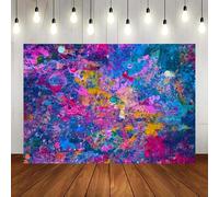 Colorful Paint Splatter Backdrop Abstract Watercolor Graffiti Style Splashing Photographic Background Art Party Decor Banner 350x230cm