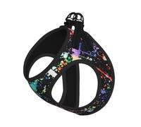 Colorful Paint-Standard Print Reflective No Choke Pet Vest Harness,Adjustable Soft Padded Dog Harness With Easy Control Handle