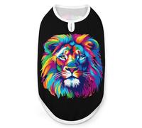 Colorful Painting Lion Dog Clothes Dogs Jacket Pet Shirts Coats for Summer Apparel S