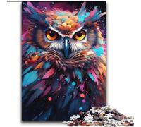 Colorful Painting Owl Jigsaw Puzzles 2000 Pieces for Adults Teens, Challenging Game Toys Every Piece Is Unique - Challenging Family Fun Game (70x100cm)
