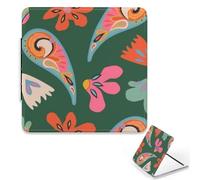 Colorful Paisley Compact Mirror, 1X/2X Square Hand Held Mirror, Pu Leather Portable Travel Minis Compact Mirrors, Mini Essentials for Handbag Handheld Mirrors, Uni Gifts, Gadgets for Women