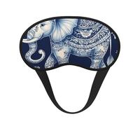 Colorful Paisley Elephant Blackout Sleep Mask - Soft Adjustable Eye Mask for Full Light Blocking, Deep Sleep, Travel & Relaxation