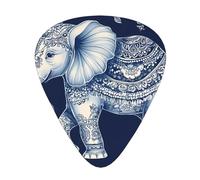Colorful Paisley Elephant Guitar Picks Gift Set - Smooth Durable Plectrums For Acoustic, Electric & Bass Guitar, Perfect Present For Guitar Lovers & Musicians