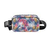 Colorful Palm Tree with Lion Fanny Pack for Women Men, Bumbag Crossbody Waist Packs with Adjustable Strap Belt Bag for Travel Workout Hiking