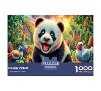 Colorful Pandas 1000 Piece Jigsaw Puzzle for Adults - A Great Gift Idea for Men & Women, Challenging Wall Art for Home Decoration 38x26cm/1000pcs