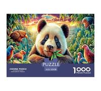 Colorful Pandas 1000 Piece Jigsaw Puzzle for Adults - A Great Gift Idea for Men & Women, Challenging Wall Art for Home Decoration 52x38cm/1000pcs