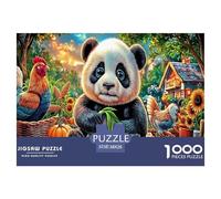 Colorful Pandas 1000 Piece Jigsaw Puzzle for Adults - A Great Gift Idea for Men & Women, Challenging Wall Art for Home Decoration 38x26cm/1000pcs