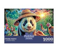 Colorful Pandas 1000 Piece Jigsaw Puzzle for Adults - A Great Gift Idea for Men & Women, Challenging Wall Art for Home Decoration 38x26cm/1000pcs