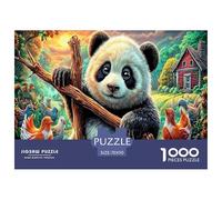 Colorful Pandas 1000 Piece Jigsaw Puzzle for All Ages - Eco-Friendly Recycled Paper, A Great Gift Idea And Home Decoration Project 70x50cm/1000pcs