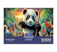 Colorful Pandas 1000 Piece Jigsaw Puzzle for All Ages - Eco-Friendly Recycled Paper, A Great Gift Idea And Home Decoration Project 52x38cm/1000pcs