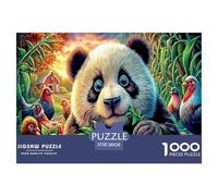 Colorful Pandas 1000 Piece Jigsaw Puzzle for Family - Fun Challenge for Adults & Kids, A Great Gift And Interactive Home Decor Project 38x26cm/1000pcs