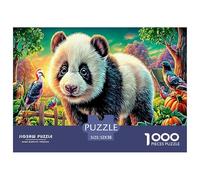 Colorful Pandas 1000 Piece Jigsaw Puzzle for Family - Fun Challenge for Adults & Kids, A Great Gift And Interactive Home Decor Project 52x38cm/1000pcs