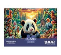 Colorful Pandas 1000 Piece Jigsaw Puzzle with Whimsical Design - A Charming Challenge for All Ages And Beautiful Home Decoration 52x38cm/1000pcs