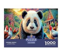 Colorful Pandas 1000 Piece Jigsaw Puzzle with Whimsical Design - A Charming Challenge for All Ages And Beautiful Home Decoration 52x38cm/1000pcs