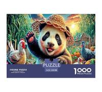 Colorful Pandas 1000 Piece Jigsaw Puzzle with Whimsical Design - A Charming Challenge for All Ages And Beautiful Home Decoration 52x38cm/1000pcs